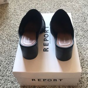 Report Shoes - Black leather mules Report Shoes - Black leather mules